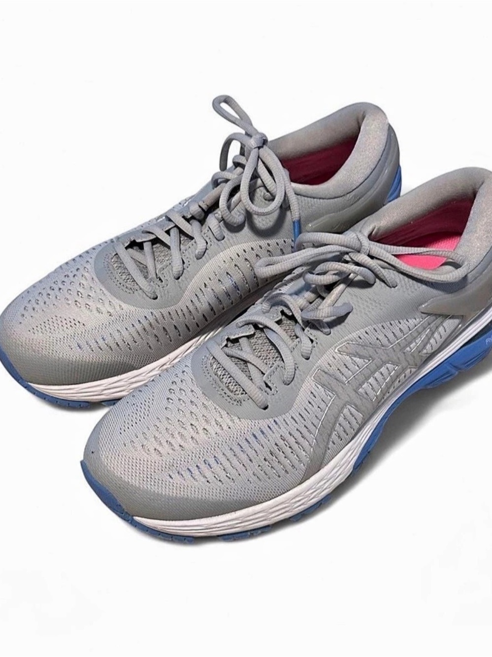 ASICS GEL-Kayano 28 Gray & Blue Athletic Shoes